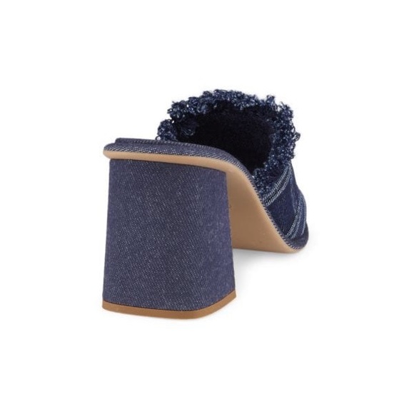 Logo Denim Open-Toe Mules - Picture 2 of 8